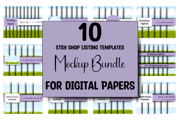 10 ETSY Digital Paper Mockup Templates for Instant Sales