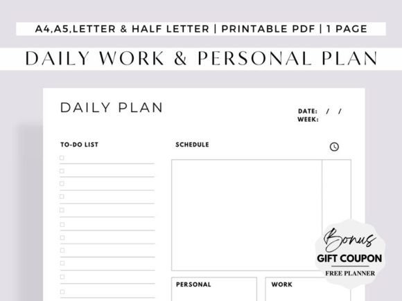 Best Daily Planner Templates, Printable: Organize Your Life Today