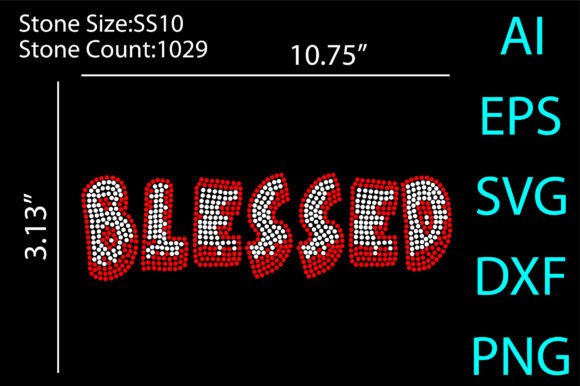 Blessed Rhinestone Templates: Sparkle for Your Brand