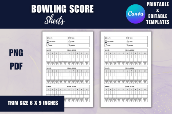Bowling Score Sheets CANVA Editable: The Ultimate Journal