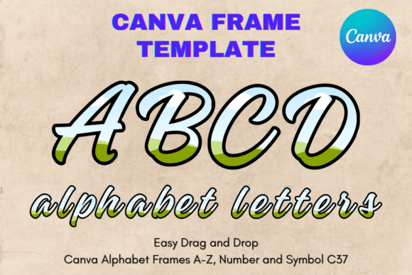 Canva Letters Frame Alphabet Template_37: Creative Branding