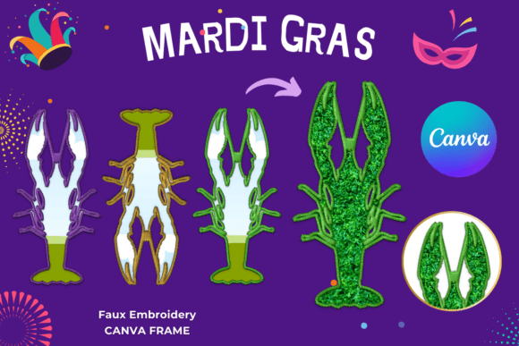 Crawfish Stitch Canva Frame Template: A Crafter's Digital Toolkit