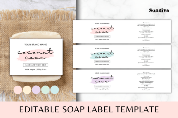 Elevate Your Artisan Brand with Custom Soap Bar Label Canva Template 5