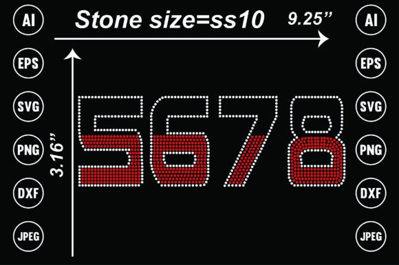 Elevate Your Projects with ( Number ) Rhinestone Templates Design