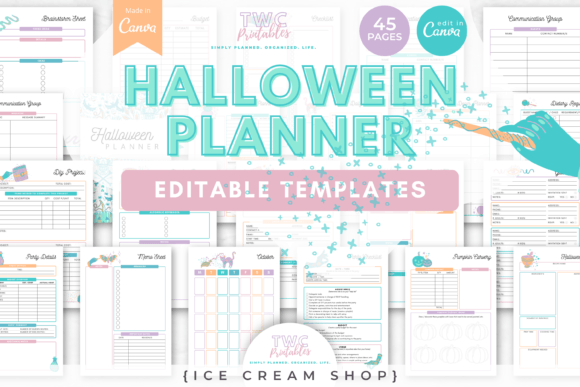 Master Your Spooktacular Bash with Halloween Planner Canva Templates | ICE
