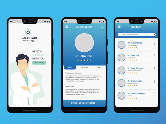 Smart Design with Doctor App Landing Page Templates