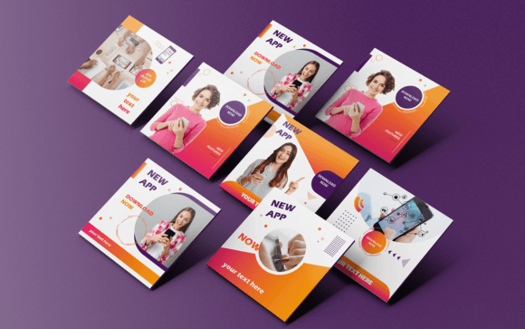 Social Media Posts Templates-App-031-22: Your Go-To Kit for Stunning Banners