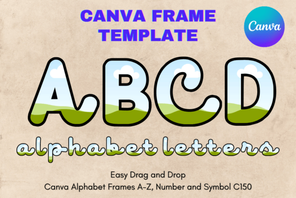 Sublimation & Vinyl Ready: Canva Letter Frame Template 150