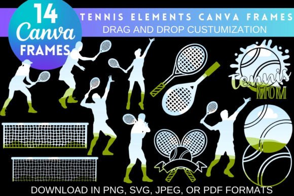 Tennis Drag & Drop Canva Frames: Quick, Polished Designs