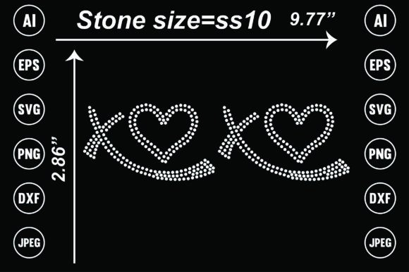 ( XOXO ) Rhinestone Templates Design: A Sparkling Asset for Crafters & Creators